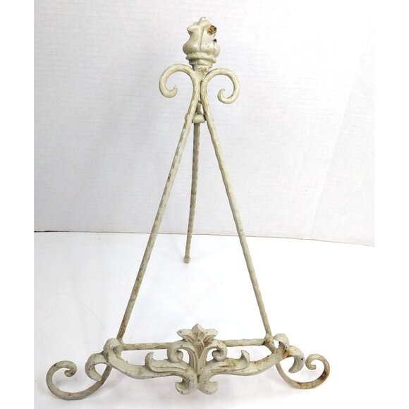 Vintage Metal Ornate Easel Book Bible Art Stand 13" Tall - Picture 2 of 10